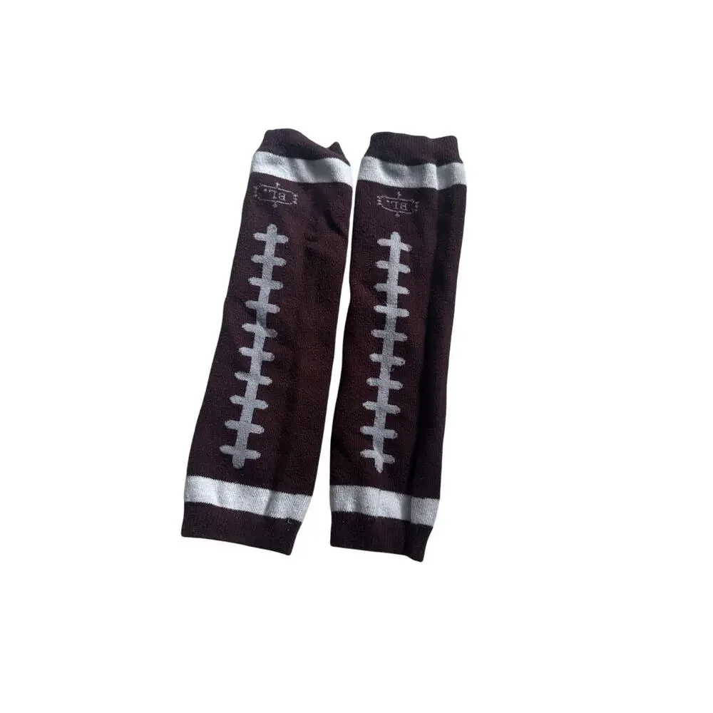 Baby Legs Football Leg Warmers - Brown Theme